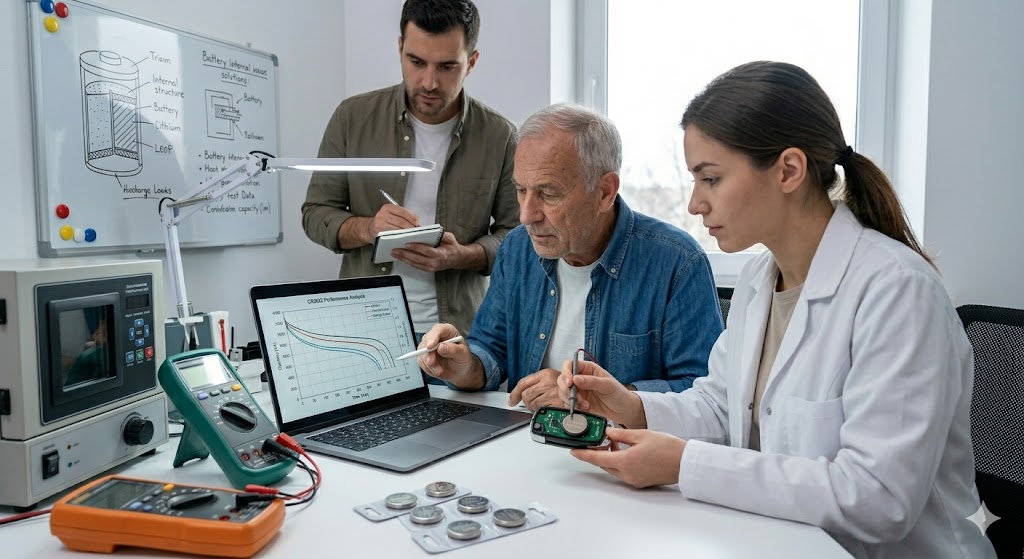 CR2032 lithium coin cell battery from manufacturer with 3V 230mAh capacity for industrial use