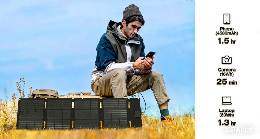 EcoFlow 45W portable solar panel foldable design for outdoor charging